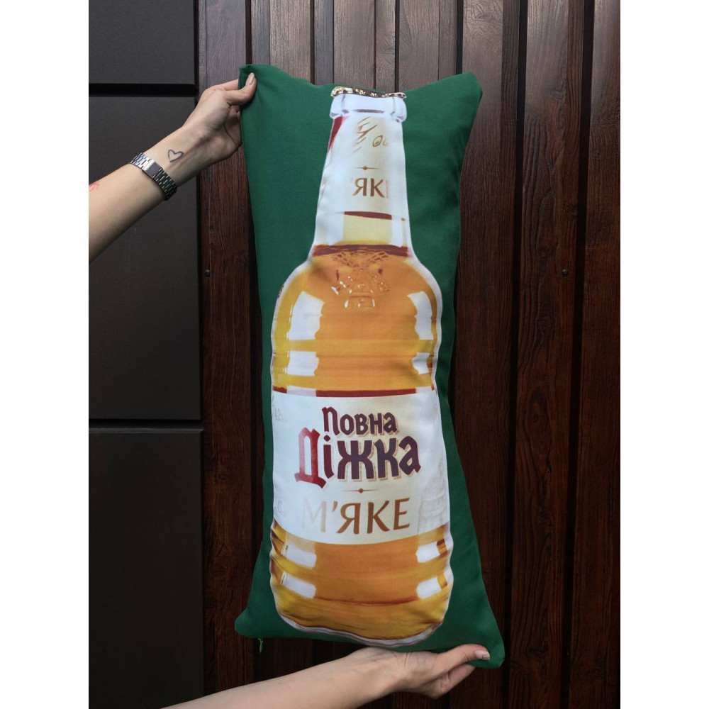 Подушка с принтом габардиновая Полная бочка, зеленая 35х75 (2040) Подушка с принтом габардиновая Полная бочка, зеленая 35х75 (2040)