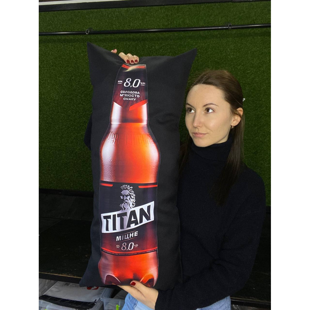 Подушка с принтом габардиновая Тitan, черная 35х75 (2220) Подушка с принтом габардиновая Тitan, черная 35х75 (2220)