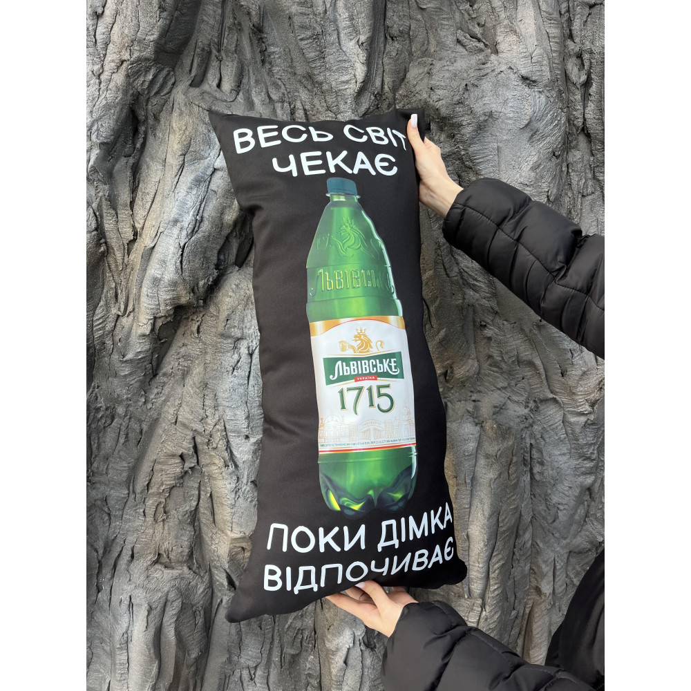 Подушка с принтом габардиновая Димка отдыхает, черная 35х75 (2276) Подушка с принтом габардиновая Димка отдыхает, черная 35х75 (2276)