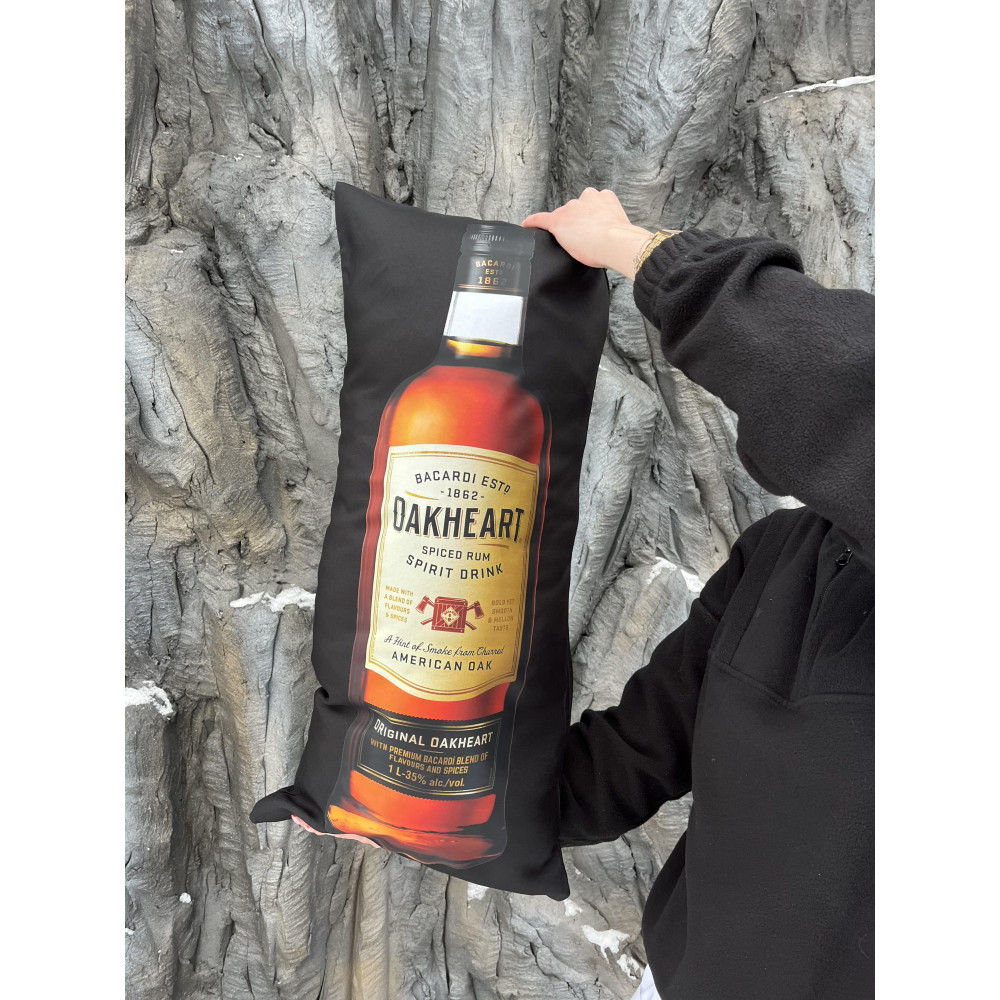 Подушка с принтом габардиновая Оakheart, черная 35х75 (2313) Подушка с принтом габардиновая Оakheart, черная 35х75 (2313)