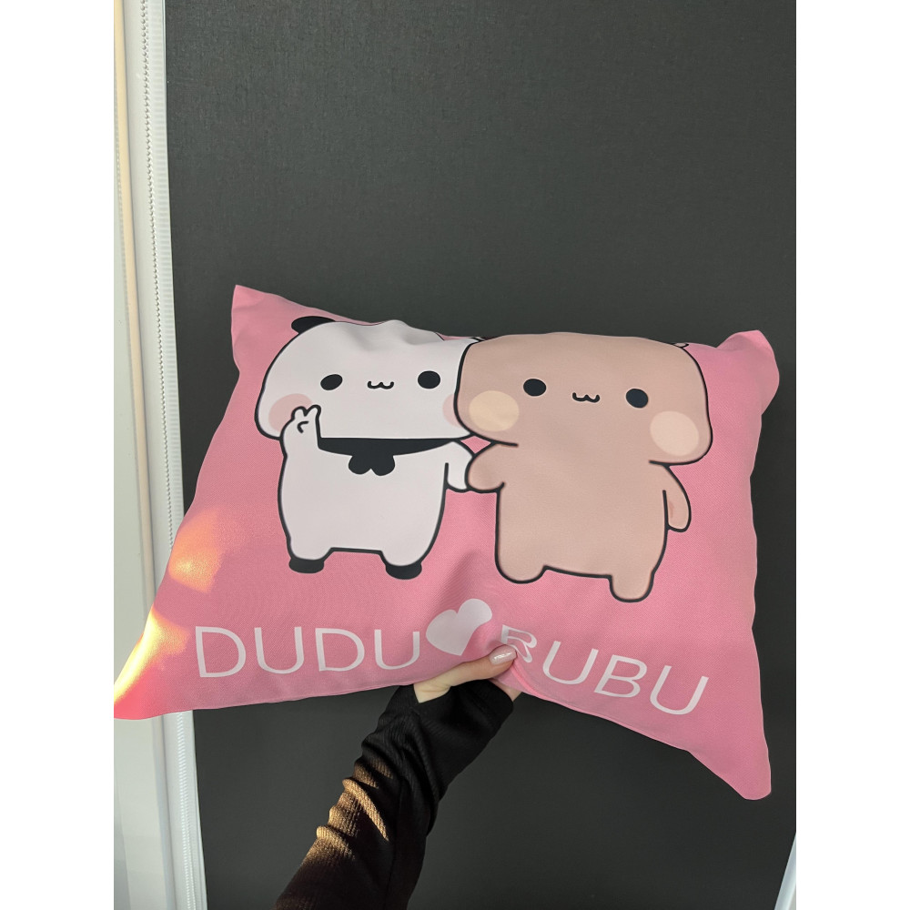 Подушка с принтом габардиновая Dudu Bubu, розовая 35х45 (2372)