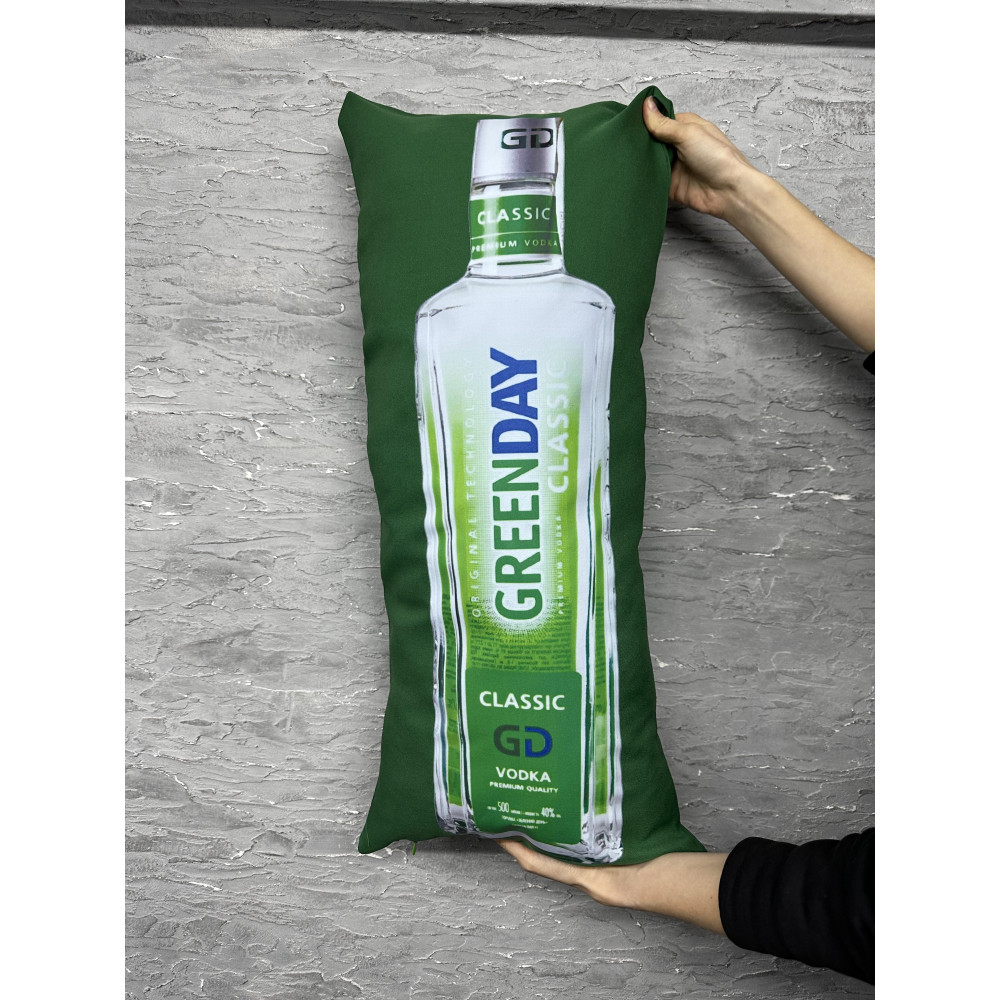 Подушка с принтом габардиновая GREENDAY, зеленая 35х75 (2493)