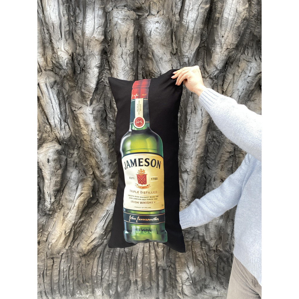 Подушка с принтом габардиновая JAMESON, черная 35х75 (2524)